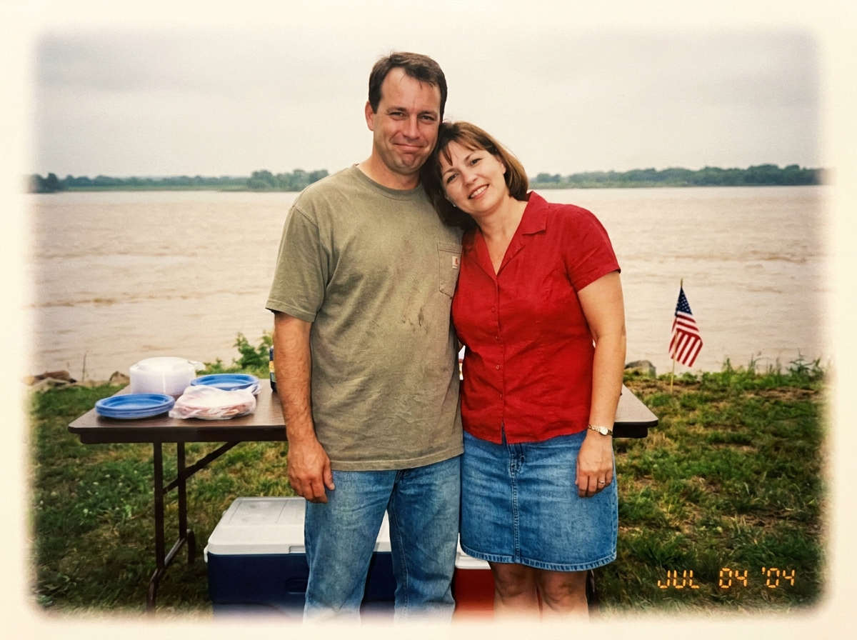 A fictional family photograph from the Reed case archive